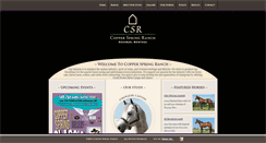 Desktop Screenshot of copperspringranch.com